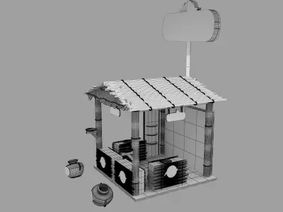 Booth Exhibition Stand a597c 3D model