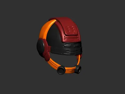 helmet high poly sculpt 3d printable  3D model 44