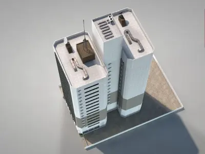 Apartment Building Floors 14 3D model