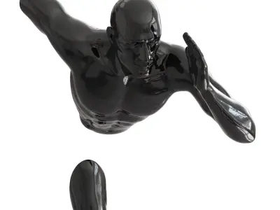 Handmade People Wall Decor on Resin 3D model