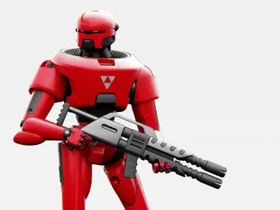 COLONY TROOPER X-3000 Rigged for Unreal Engine - Unity - MIXAMO 3D model