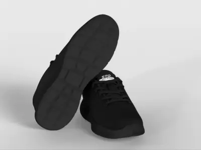 STQ Slip ins Walking Shoes Women Hands Free Slip on Sneakers Low-poly 3D model