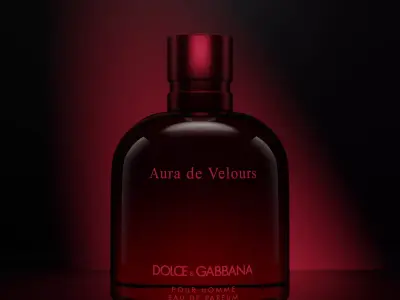 Luxury Perfume Bottle with Lightning and Texture Low-poly 3D model