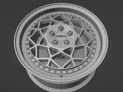 DSC - 3 Piece Wheels - Game Ready Low-poly 3D model