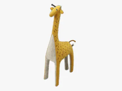 Carapau KUBO KIFFA Stuffed Toy Giraffe Low-poly 3D model