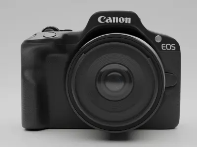 Cannon Camera Low-poly 3D model