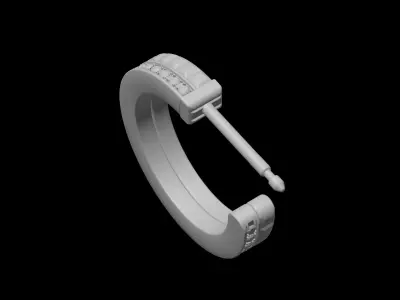 BOUCHERON - QUATRE RADIANT - EARRINGS - WITH DIAMONDS 3D print model