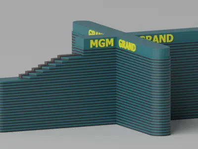 MGM Grand Building Las Vegas 3D model