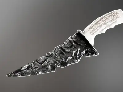 Realistic Obsidian Dagger 3D Model 3D model