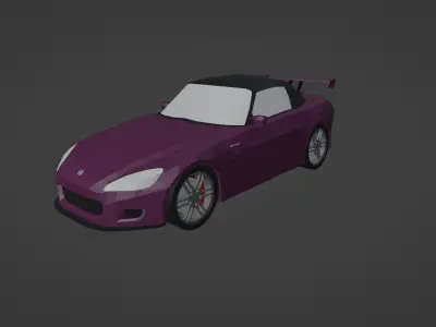 Honda S2000 Tuned Low Poly Low-poly 3D model