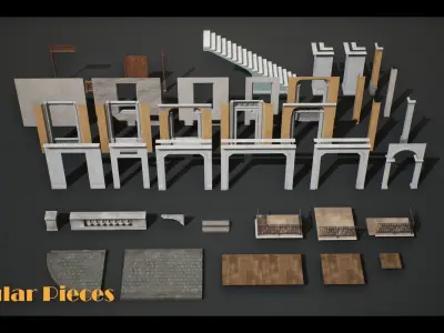 1940s Abandoned Office Low-poly 3D model