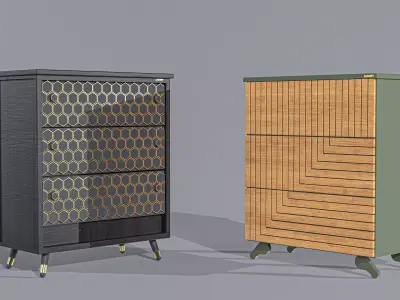 Luxury Maja Dresser PACK OF 2 Low-poly 3D model