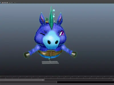 Japanese Mizu no Inoshishi Low-poly 3D model