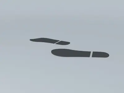 Footprint decoration in footprint format Free 3D model