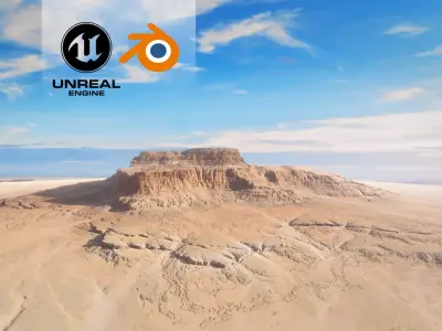Desert Plateau Version 8 3D model