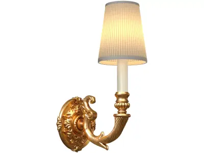 Mariner Classic Style Antique Gold Wall Sconce Light 3D model