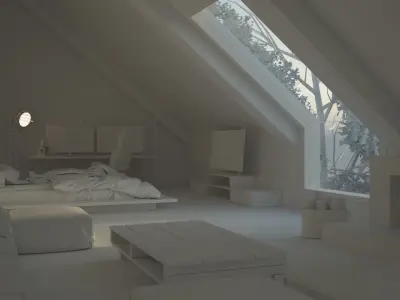 COMPLETE INTERIOR SET- VRAY  3D model