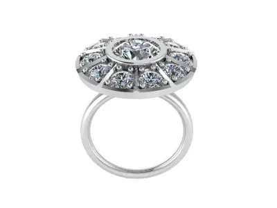 Round Halo Ring 4038 3D print model