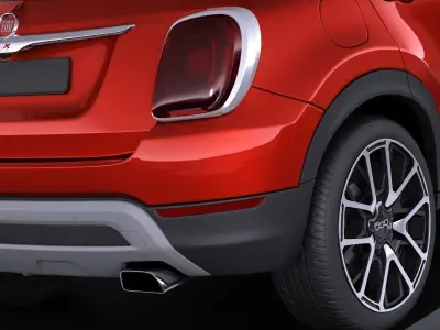 Fiat 500X Cross 2015 VRAY 3D model