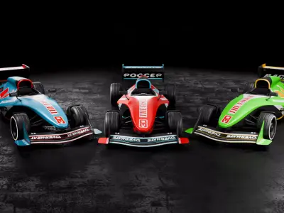Formula Car High Detail Optimized for Unity and Unreal Low-poly 3D model
