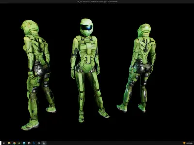 scifi fem unit2 unreal engine 4 asset  Low-poly 3D model