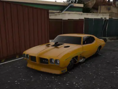 FIVEM READY AND OBJ BLEND DRAG CAR  Low-poly 3D model