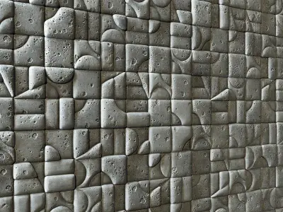 Panel stone smooth clear facture n2 3D model