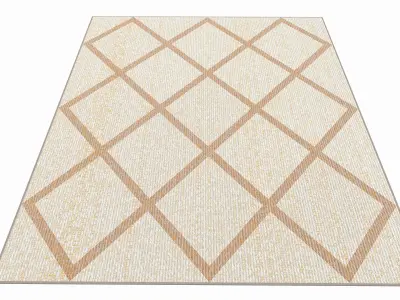 Indoor rectangle soft rug carpet light 3D model
