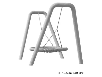 HipPark Set 2 playground net with frame 3D model