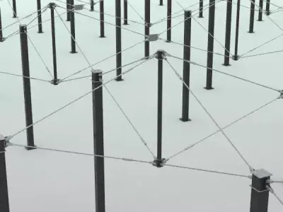 steel tension structure model 3D model