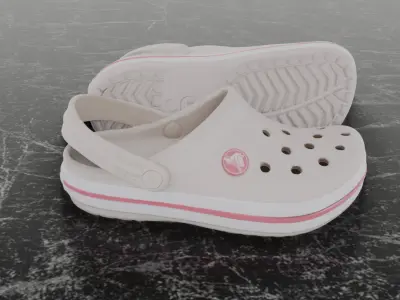 CROCS 3D FLIP-FLOP - CROG - SLIPPERS Low-poly 3D model