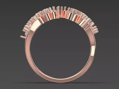 Ring An Explosion of Sparkle in a Modern Abstract Design fr0062 3D print model