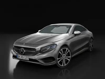 Mercedes-Benz S-Class Coupe 2015 Low-poly 3D model