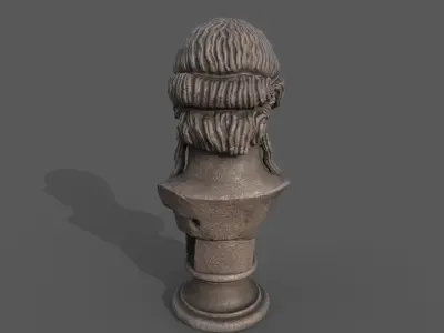 bust of Greek male - Antinous Mondragone Scan  Low-poly 3D model