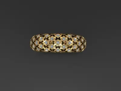 Womens ring openwork 3D print model