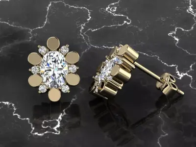 Jewelry Earring 3D print model