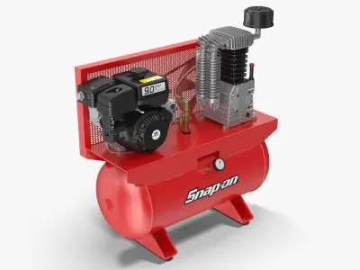 Air Compressor Stationary Horizontal BRA9G3B Low-poly 3D model