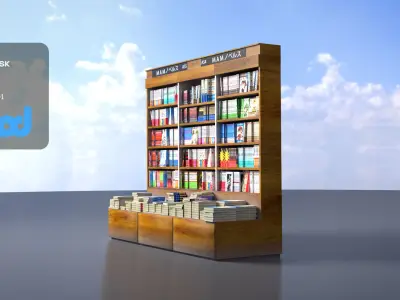 Book Shelf 0001 3D model