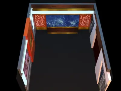 VIRTUAL STUDIO 3D SET Low-poly 3D model