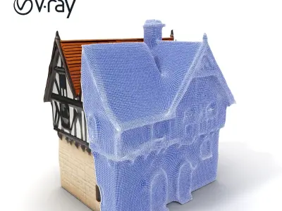 Tudor House Architectural Model Pack Low-poly 3D model