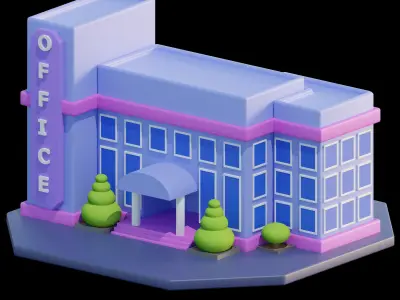 Buildings 3D Illustration 3D model