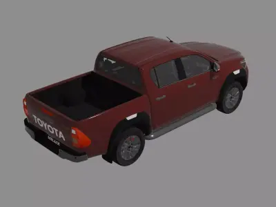 Toyota  Hillix Low-poly 3D model