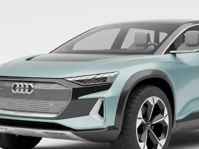 Modern Electric Concept SUV Low-poly 3D model