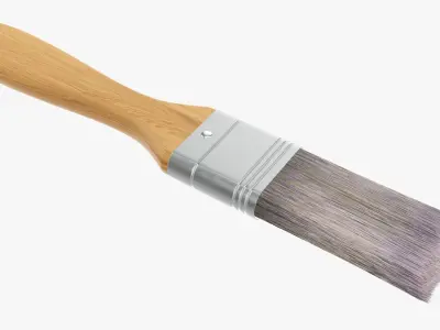 Narrow painting brush 03 3D model