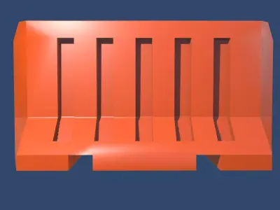 Traffic Road Barrier Watter Fillied Free low-poly 3D model