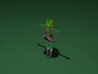 Anime Goblin Queen Low-poly 3D model