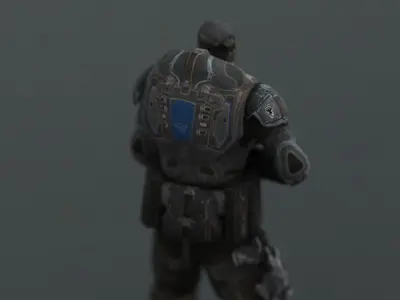 Gears Of War Player Low-poly 3D model