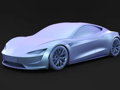 Tesla roadster electric 3D model