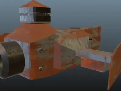 Dieselpunk Rocketship - The Ultimate Weapon of the Skies 3D model