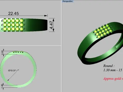 light weight gold diamond rings-C111116SKCH2025974-wt-0-5 3D print model